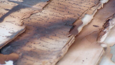 Feuergeschädigte Archivalien