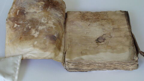 Wassergeschädigtes Amtsbuch